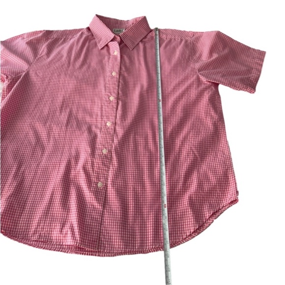 4/$20 Vintage Gingham Tabi International Pink Short Sleeve Button Down Shirt XL - Picture 6 of 11